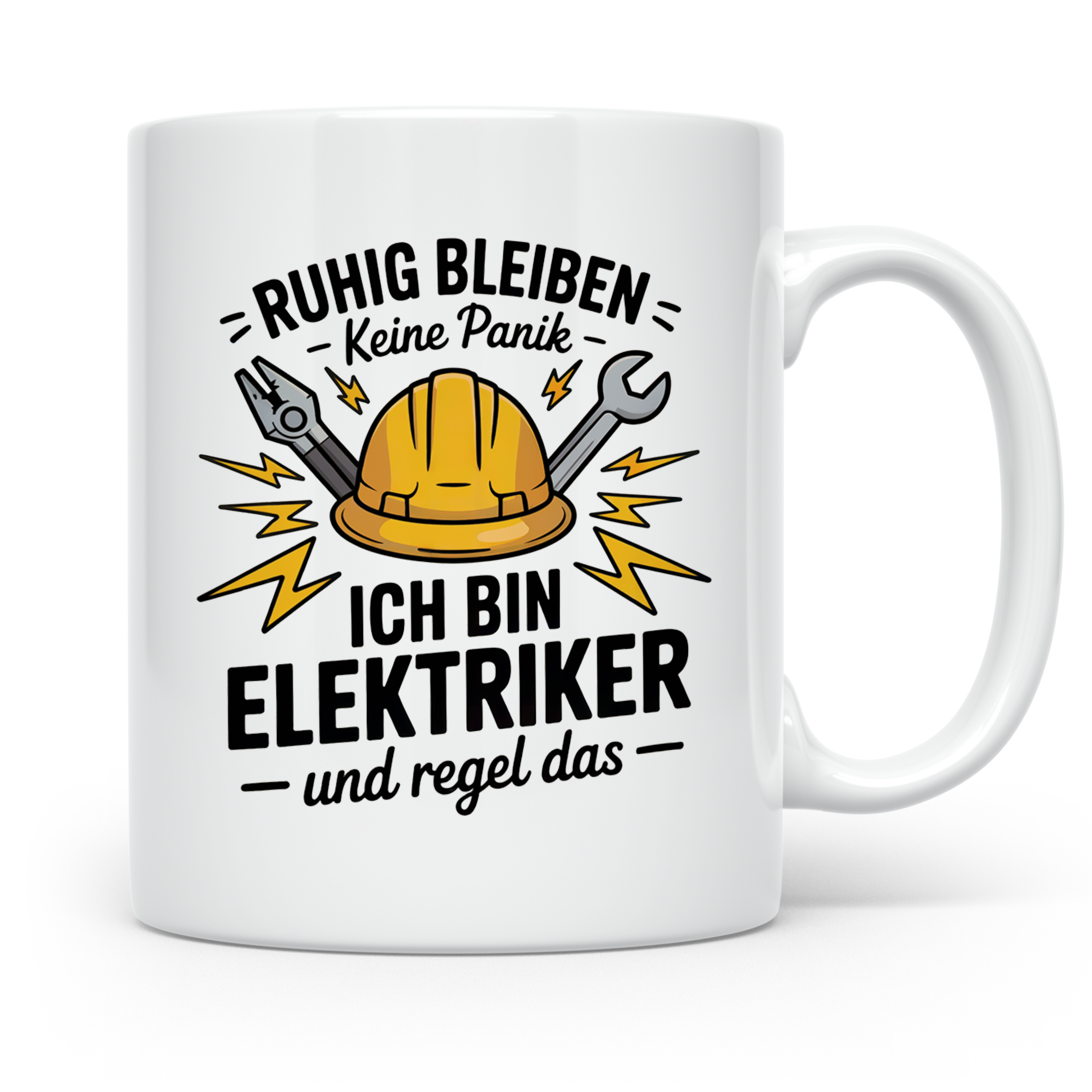 Elektriker Tasse - Ruhig Bleiben Keine Panik Strom Beruf Elektrikergeschenke - Elektrikermeister Kaffeetasse für Männer