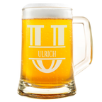 Personalisiertes Bierkrug mit Monogramm – Elegantes Geschenk für Männer, Monogramm U Bierkrug für Unvergessliche Geschenke, Ideal für Geburtstagsgeschenke