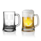 Personalisiertes Bierkrug mit Monogramm – Elegantes Geschenk für Männer, Monogramm U Bierkrug für Unvergessliche Geschenke, Ideal für Geburtstagsgeschenke