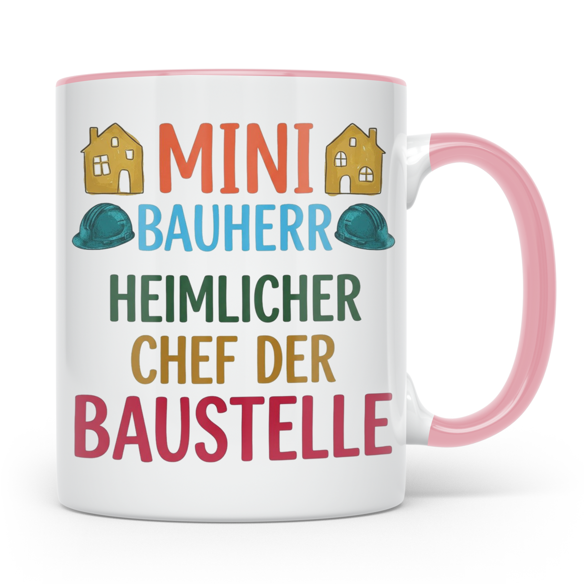 Mini Bauherr Tasse Heimlicher Chef der Baustelle Geschenk fü – Rosa [farbe:rosa]