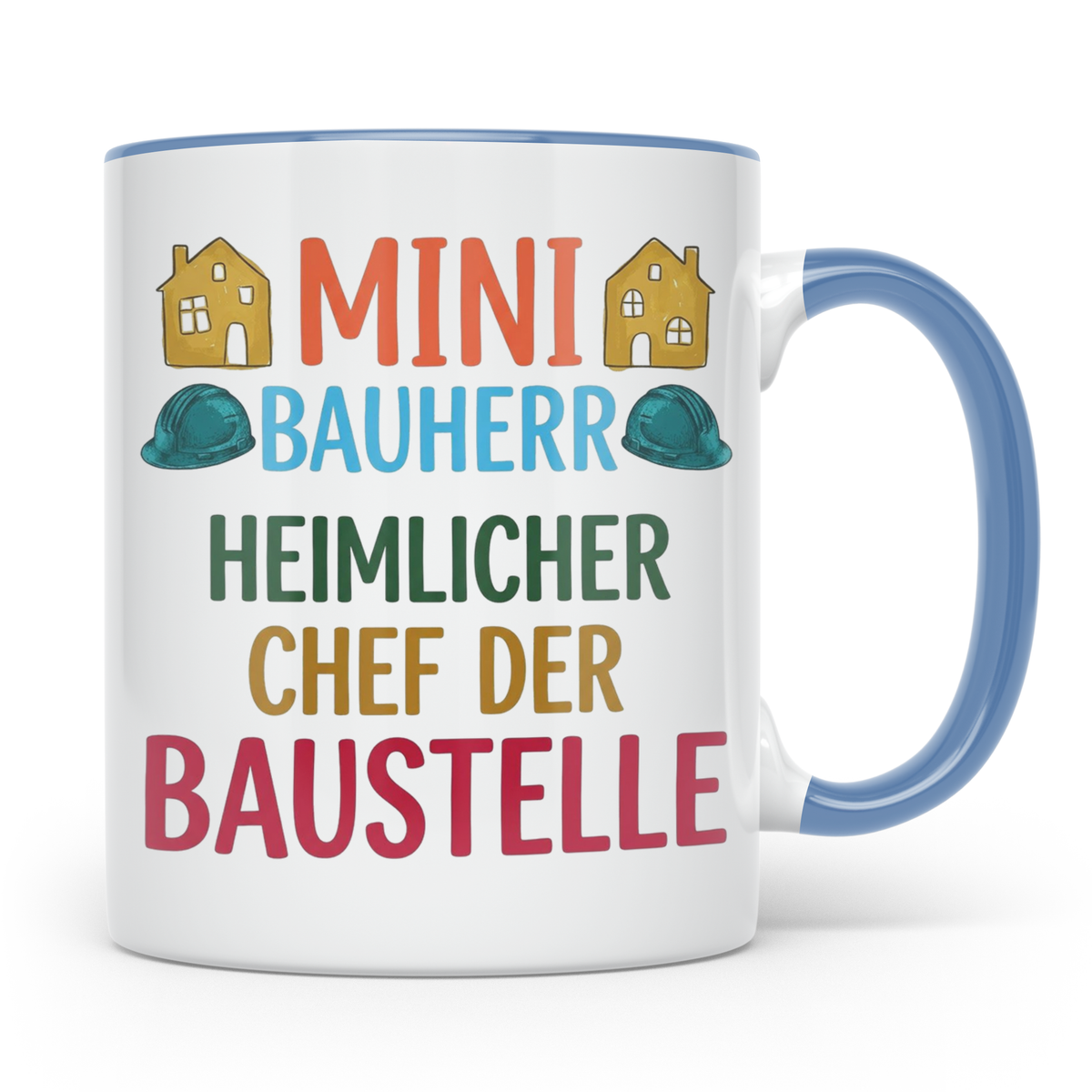 Mini Bauherr Tasse Heimlicher Chef der Baustelle Geschenk fü – Blau [farbe:blau]