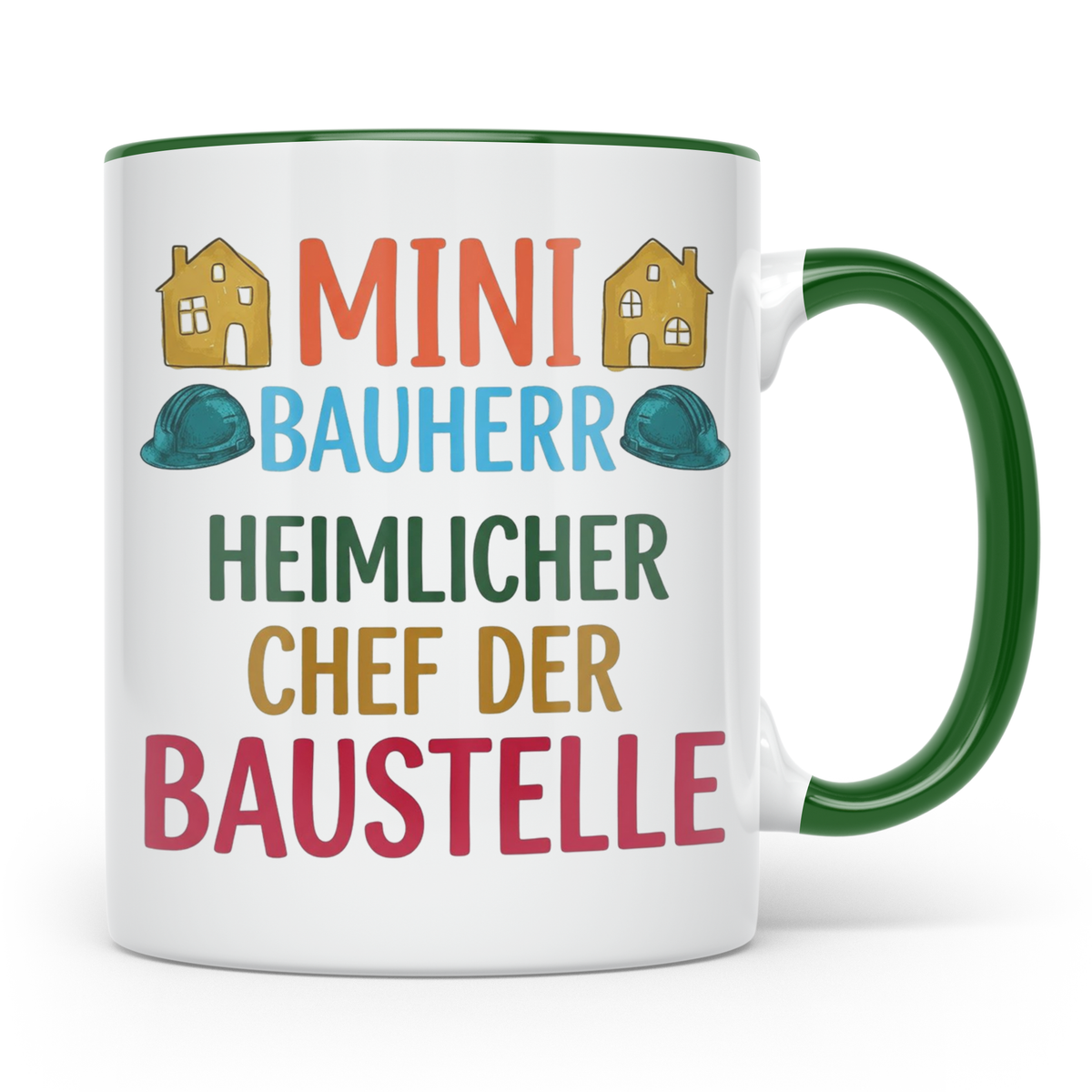 Mini Bauherr Tasse Heimlicher Chef der Baustelle Geschenk fü – Grün [farbe:grün]