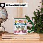 Mini Bauherr Tasse Heimlicher Chef der Baustelle Geschenk fü – Grün [farbe:grün]