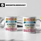 Mini Bauherr Tasse Heimlicher Chef der Baustelle Geschenk fü – Weiß [farbe:weiß]