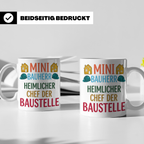 Mini Bauherr Tasse Heimlicher Chef der Baustelle Geschenk fü – Weiß [farbe:weiß]