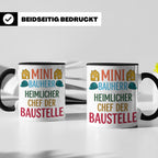 Mini Bauherr Tasse Heimlicher Chef der Baustelle Geschenk fü – Schwarz [farbe:schwarz]