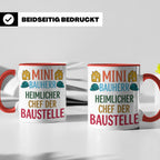 Mini Bauherr Tasse Heimlicher Chef der Baustelle Geschenk fü – Rot [farbe:rot]