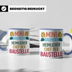 Mini Bauherr Tasse Heimlicher Chef der Baustelle Geschenk fü – Blau [farbe:blau]