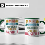 Mini Bauherr Tasse Heimlicher Chef der Baustelle Geschenk fü – Grün [farbe:grün]