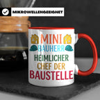 Mini Bauherr Tasse Heimlicher Chef der Baustelle Geschenk fü – Rot [farbe:rot]