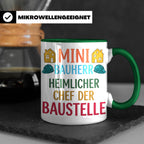 Mini Bauherr Tasse Heimlicher Chef der Baustelle Geschenk fü – Grün [farbe:grün]