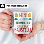 Mini Bauherr Tasse Heimlicher Chef der Baustelle Geschenk fü – Rosa [farbe:rosa]