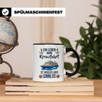 Kreuzfahrt Tasse mit Spruch Leben ohne Kreuzfahrt sinnlos, G – Schwarz [farbe:schwarz]