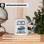 Kreuzfahrt Tasse mit Spruch Leben ohne Kreuzfahrt sinnlos, G – Blau [farbe:blau]