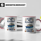Kreuzfahrt Tasse mit Spruch Leben ohne Kreuzfahrt sinnlos, G – Rosa [farbe:rosa]