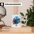 5. Geburtstag Tasse Junge mit Astronaut & Rakete, Weltraum G – Weiß [farbe:weiß]
