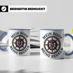 Mein Boot Meine Regeln Tasse, Geschenk für Kapitän & Bootsbe – Blau [farbe:blau]