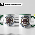 Mein Boot Meine Regeln Tasse, Geschenk für Kapitän & Bootsbe – Grün [farbe:grün]