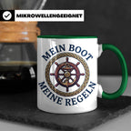 Mein Boot Meine Regeln Tasse, Geschenk für Kapitän & Bootsbe – Grün [farbe:grün]