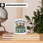 Ziegen Tasse mit Spruch Wenn ihr mich sucht ich bin bei den  – Rosa [farbe:rosa]