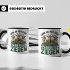Ziegen Tasse mit Spruch Wenn ihr mich sucht ich bin bei den  – Schwarz [farbe:schwarz]