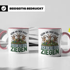 Ziegen Tasse mit Spruch Wenn ihr mich sucht ich bin bei den  – Rosa [farbe:rosa]