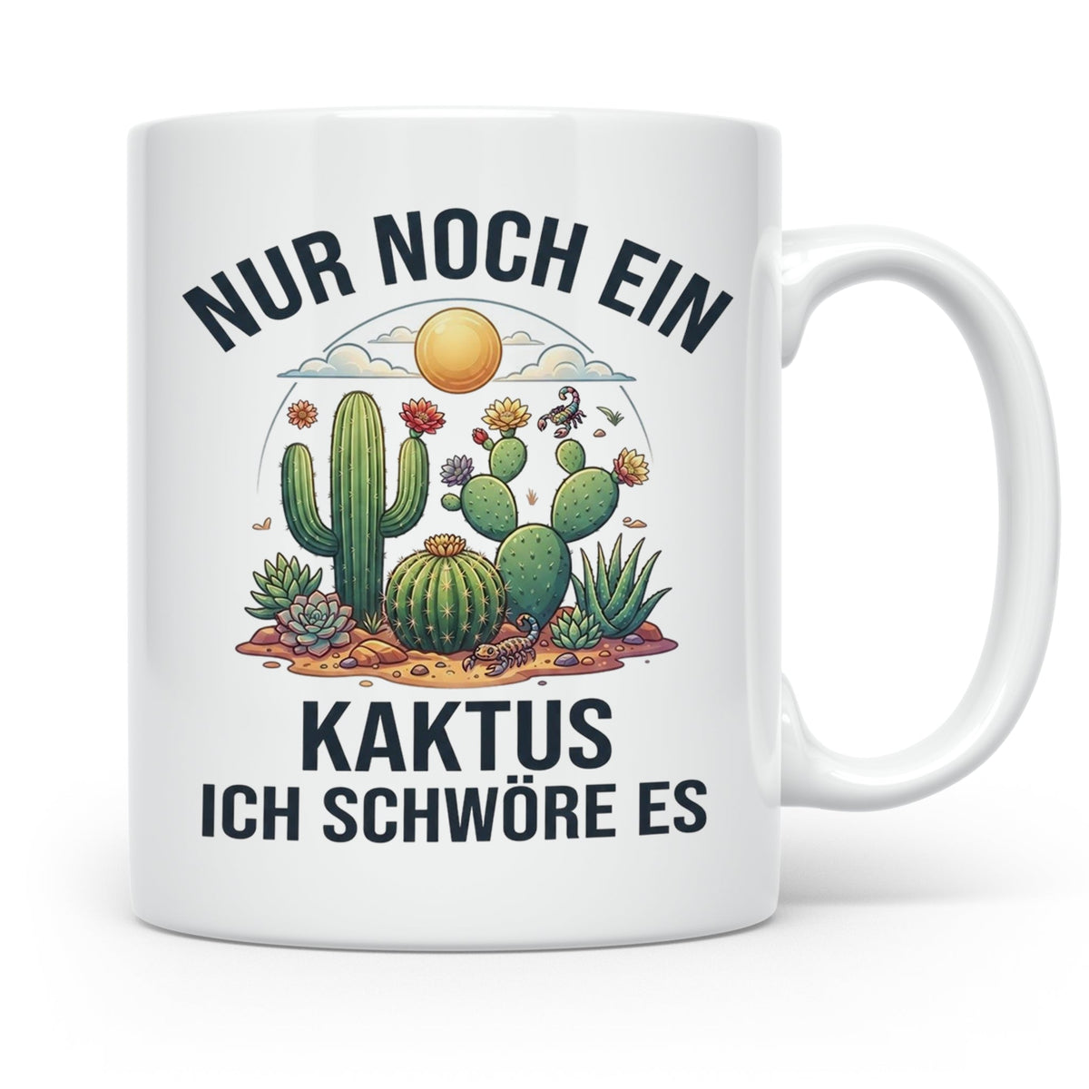 Kaktus Tasse Nur noch ein Kaktus, lustiges Geschenk für Pfla – Weiß [farbe:weiß]