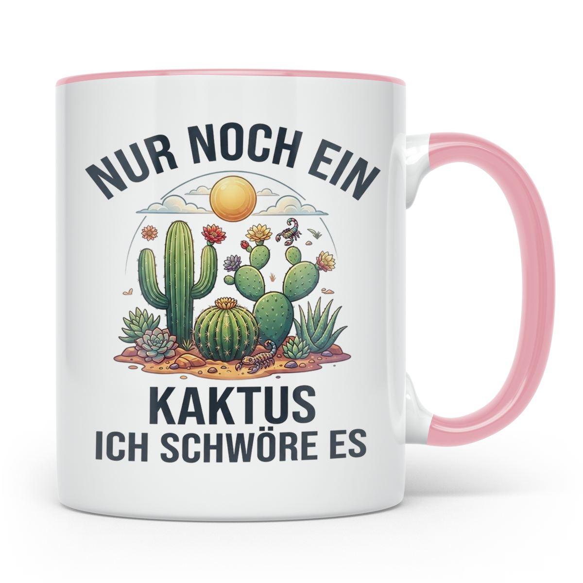 Kaktus Tasse Nur noch ein Kaktus, lustiges Geschenk für Pfla – Rosa [farbe:rosa]