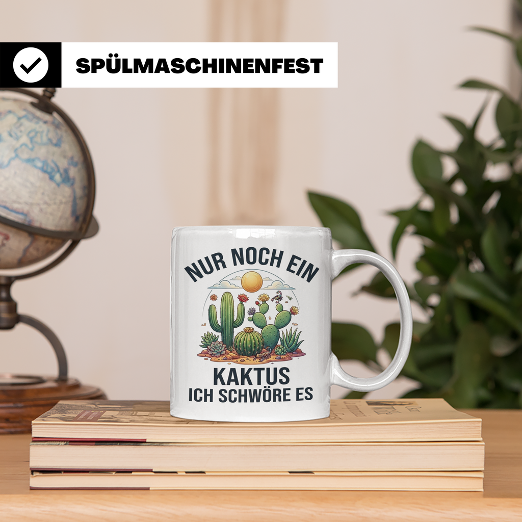 Kaktus Tasse Nur noch ein Kaktus, lustiges Geschenk für Pfla – Weiß [farbe:weiß]