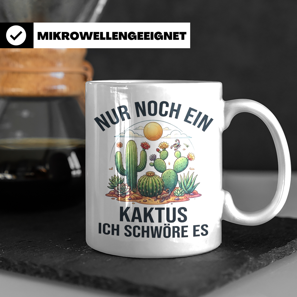 Kaktus Tasse Nur noch ein Kaktus, lustiges Geschenk für Pfla – Weiß [farbe:weiß]