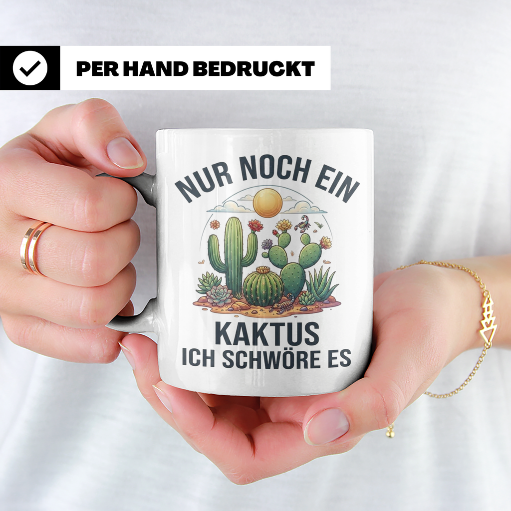 Kaktus Tasse Nur noch ein Kaktus, lustiges Geschenk für Pfla – Weiß [farbe:weiß]