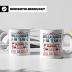 Willkommen im Team Tasse, Geschenk für neuen Mitarbeiter zum – Weiß [farbe:weiß]