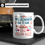 Willkommen im Team Tasse, Geschenk für neuen Mitarbeiter zum – Weiß [farbe:weiß]