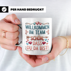 Willkommen im Team Tasse, Geschenk für neuen Mitarbeiter zum – Weiß [farbe:weiß]