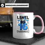 Level 16 Tasse freigeschaltet Gamer Geburtstag - Gaming Headset Geschenkidee für Zocker 16. Geburtstag - Geburtstagsgeschenk 16 Jahre