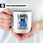 Level 16 Tasse freigeschaltet Gamer Geburtstag - Gaming Headset Geschenkidee für Zocker 16. Geburtstag - Geburtstagsgeschenk 16 Jahre