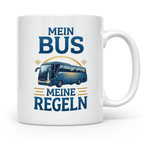 Busfahrer Tasse mit Spruch Mein Bus Meine Regeln, Geschenk f – Weiß [farbe:weiß]