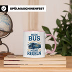 Busfahrer Tasse mit Spruch Mein Bus Meine Regeln, Geschenk f – Rosa [farbe:rosa]