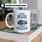 Busfahrer Tasse mit Spruch Mein Bus Meine Regeln, Geschenk f – Weiß [farbe:weiß]