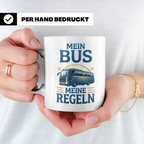 Busfahrer Tasse mit Spruch Mein Bus Meine Regeln, Geschenk f – Weiß [farbe:weiß]