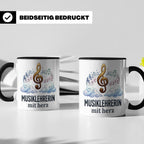 Musiklehrerin Tasse mit Herz Geschenkidee, Dankeschön Musiks – Schwarz [farbe:schwarz]