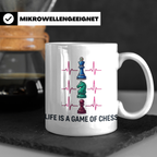 Schach Tasse Herzschlag EKG Life is a Game of Chess für Scha – Weiß [farbe:weiß]