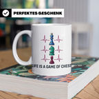 Schach Tasse Herzschlag EKG Life is a Game of Chess für Scha – Weiß [farbe:weiß]