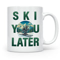 Skifahrer Tasse mit Spruch 'Ski You Later' | Retro Winterspo – Weiß [farbe:weiß]