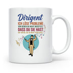 Dirigent Tasse mit Spruch Problemlöser Geschenk für Orcheste – Weiß [farbe:weiß]