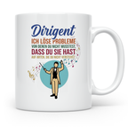 Dirigent Tasse mit Spruch Problemlöser Geschenk für Orcheste – Weiß [farbe:weiß]