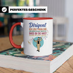Dirigent Tasse mit Spruch Problemlöser Geschenk für Orcheste – Rot [farbe:rot]