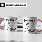 Regenbogen Tasse Der Weg ist Bunt, LGBTQ Kaffeebecher für Pr – Rosa [farbe:rosa]
