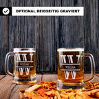 Personalisiertes Bierkrug mit Monogramm – Elegantes Geschenk für Männer, Monogramm W Bierkrug für Witzige Kollegen, Ideal für Geburtstagsgeschenke
