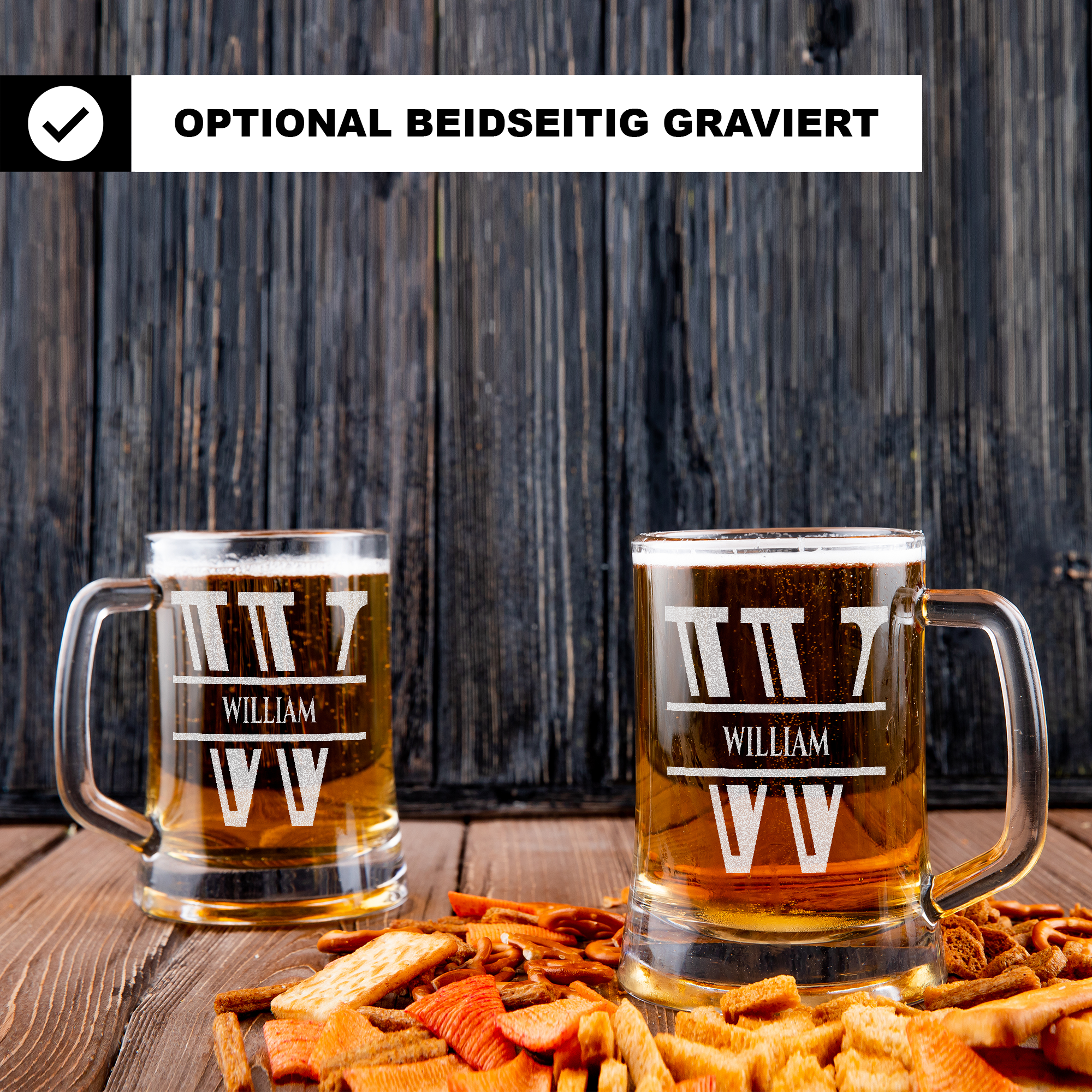Personalisiertes Bierkrug mit Monogramm – Elegantes Geschenk für Männer, Monogramm W Bierkrug für Witzige Kollegen, Ideal für Geburtstagsgeschenke